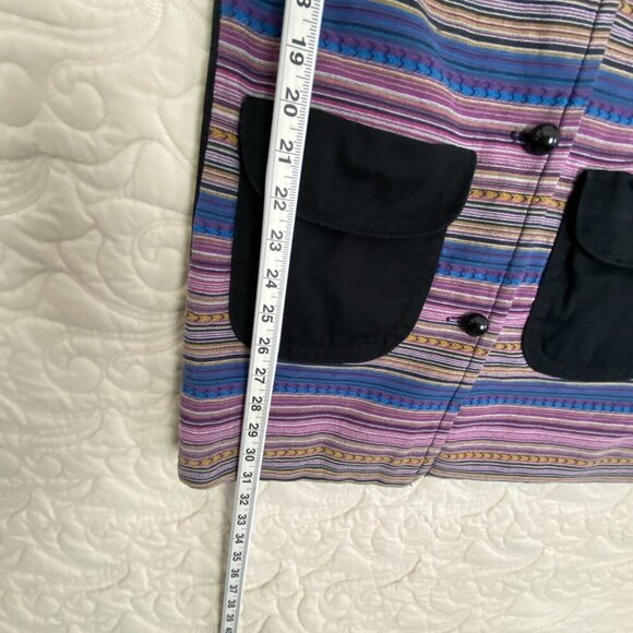 Twik Band Jacket 100% Cotton Multi-color Button Up Size XS - Picture 10 of 11